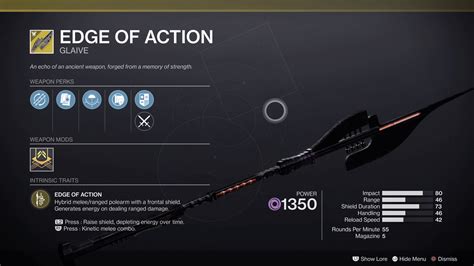 Remote Shield Next shot will deploy a protective shield on impact. . How to get exotic glaives destiny 2 2023